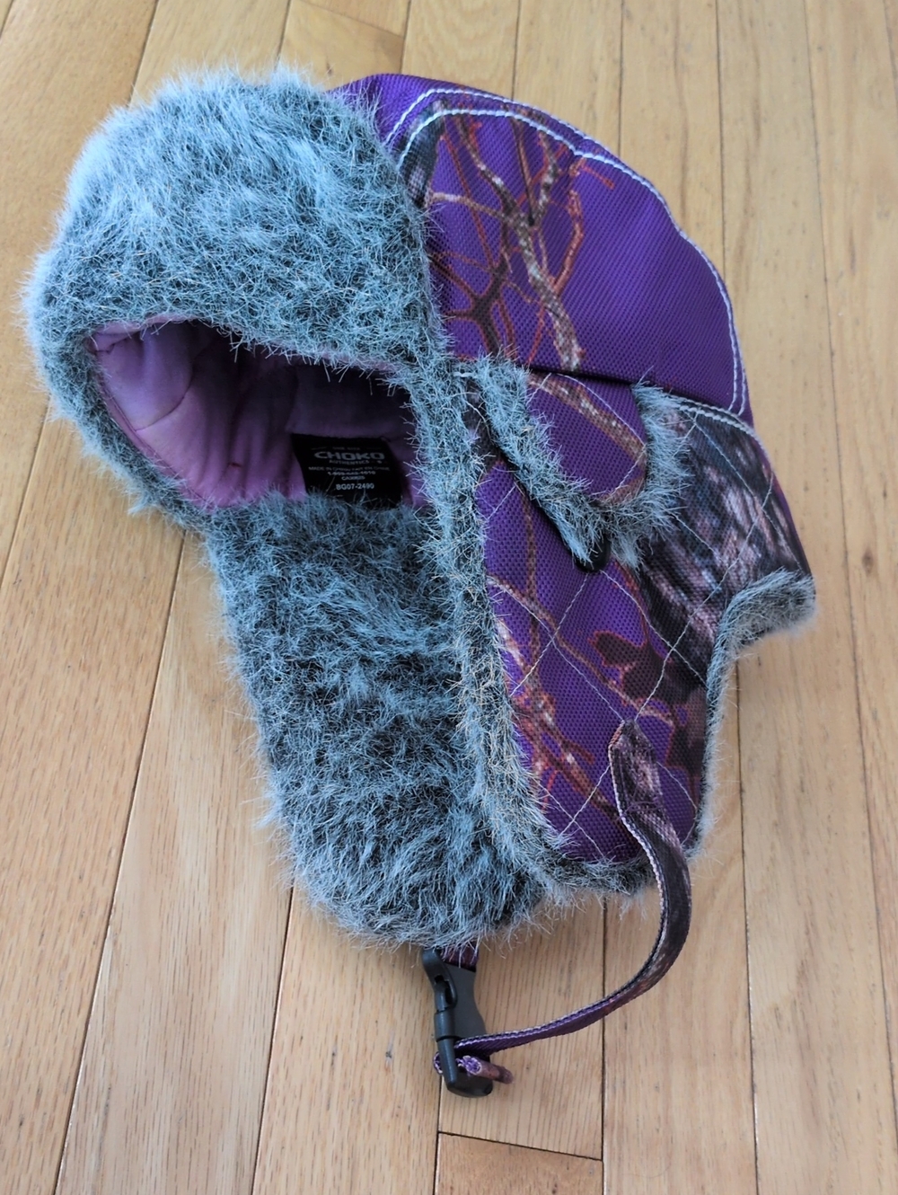 Dodge Choko Authentics Trapper Hat O/S Purple Grey Camo